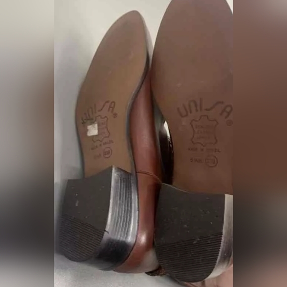 Unisa Women's Pull On Genuine Leather Brown Knee High Boots Size 6.5  Used Excel - Picture 5 of 6